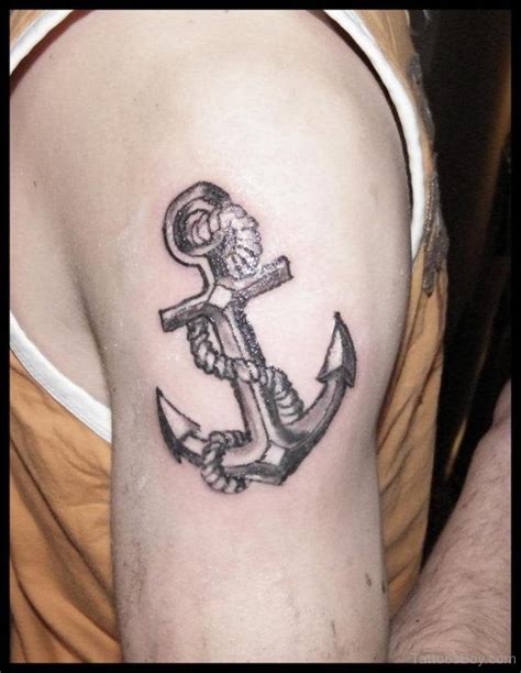 anchor shoulder tattoo